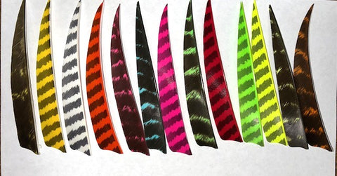 5" RIGHT WING SHIELD CUT BARRED FEATHERS