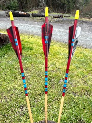 (SALES ITEM) FANCY ARROWS 5/16 50-55# (3 PACK) (FA6)