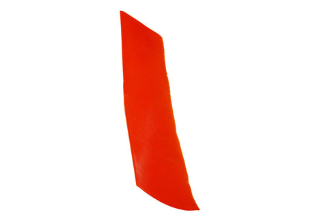 (SALES ITEM) LIMITED QUANTITY 5 1/4" RIGHT WING FLU FLU ORANGE FEATHERS (ONE DOZEN)
