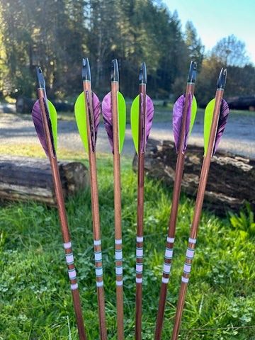 (ARROWS IN STOCK) HUNTER DELUXE ARROWS 11/32 45-50# (6 PACK) (SK28)