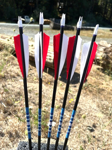 (SALES ITEM) HUNTER NIGHTFALL ARROWS 5/16 LESS THAN 30# 28.5" (5 PACK) (NF102)