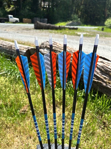 (SALES ITEM) NIGHTFALL ARROWS 5/16 LESS THAN 30-POUND 28.5" 6 PACK (NF13)