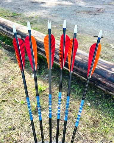 (OVERSTOCK SALES ITEM) HUNTER NIGHTFALL ARROWS 5/16 LESS THAN 30-POUND SPINE# 28.5" (6 PACK) (NF15)