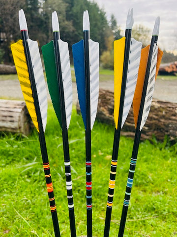 (SALES ITEM) ODD RAINBOW ARROWS 11/32 50-55# 30" (5 PACK) (NF3)