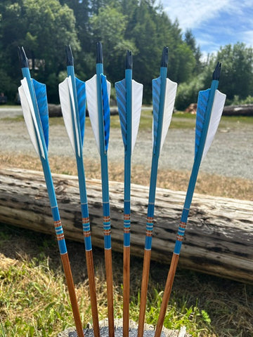 (ARROWS IN STOCK) HUNTER RAIN ARROWS 11/32 40-45# 30" (6 PACK) (SK10)