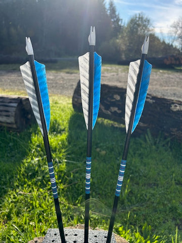 (ARROWS IN STOCK) NIGHTFALL ARROWS 11/32 50-55# 30" (ONE DOZEN) (SK138)