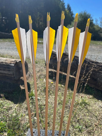 (RTS IN STOCK) READY TO SHOOT ARROWS 5/16 LESS THAN 30# 32" (6 PACK/ONE DOZEN) (SK25)