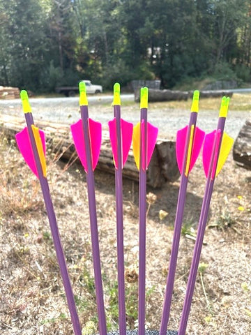 (SALES ITEM) KIDDIE ARROWS  5/16 24.5" (6 PACK) (KD5)