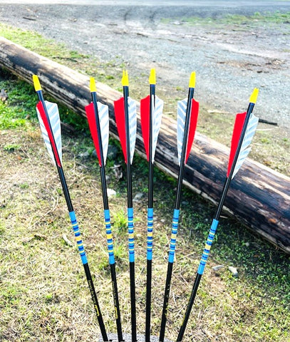 (OVERSTOCK SALES ITEM) HUNTER NIGHTFALL ARROWS 5/16 30-35# 28.5" (6 pack) (NF17)