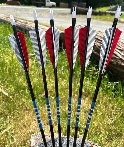 (SALES ITEM) HUNTER NIGHTFALL ARROWS 5/16 35-40# 28.5" (6 pack) (NF18)