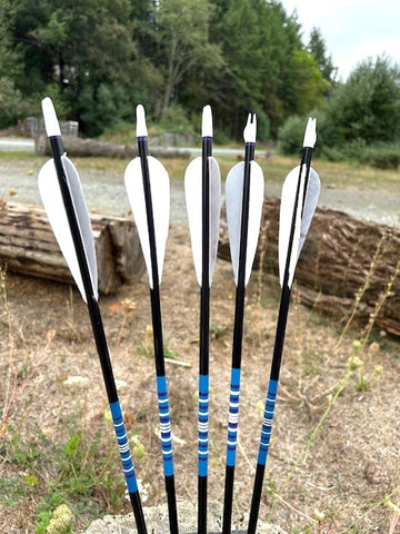 (SALES ITEM) NIGHTFALL ARROWS 5/16 LESS THAN 30-POUND# 28.5" (5 PACK) (NF707)