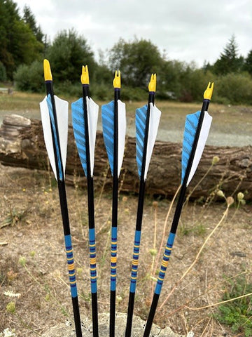 (SALES ITEM) NIGHTFALL ARROWS 5/16 30-35# 28.5" (5 PACK) (NF708)