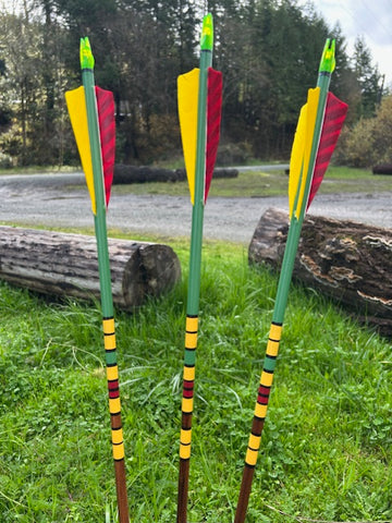 (ARROWS IN STOCK) FANCY ARROWS 11/32 40-45# (ONE DOZEN) (SK23)