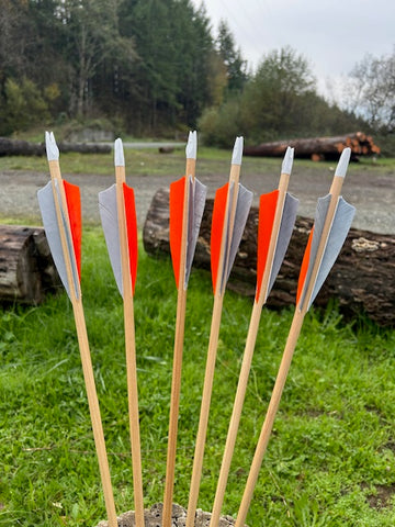 (RTS IN STOCK) READY TO SHOOT ARROWS 5/16 30-35# 28.5" (6 PACK) (SK602)